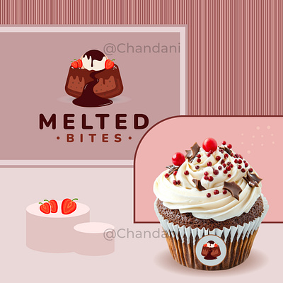 Melted Bites logo graphic design logo