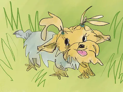 🌼 happy dog 🌼 illustration procreate traditional art