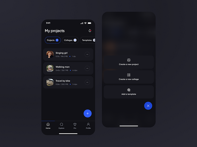 Video editor app by Marcin Grygierczyk on Dribbble