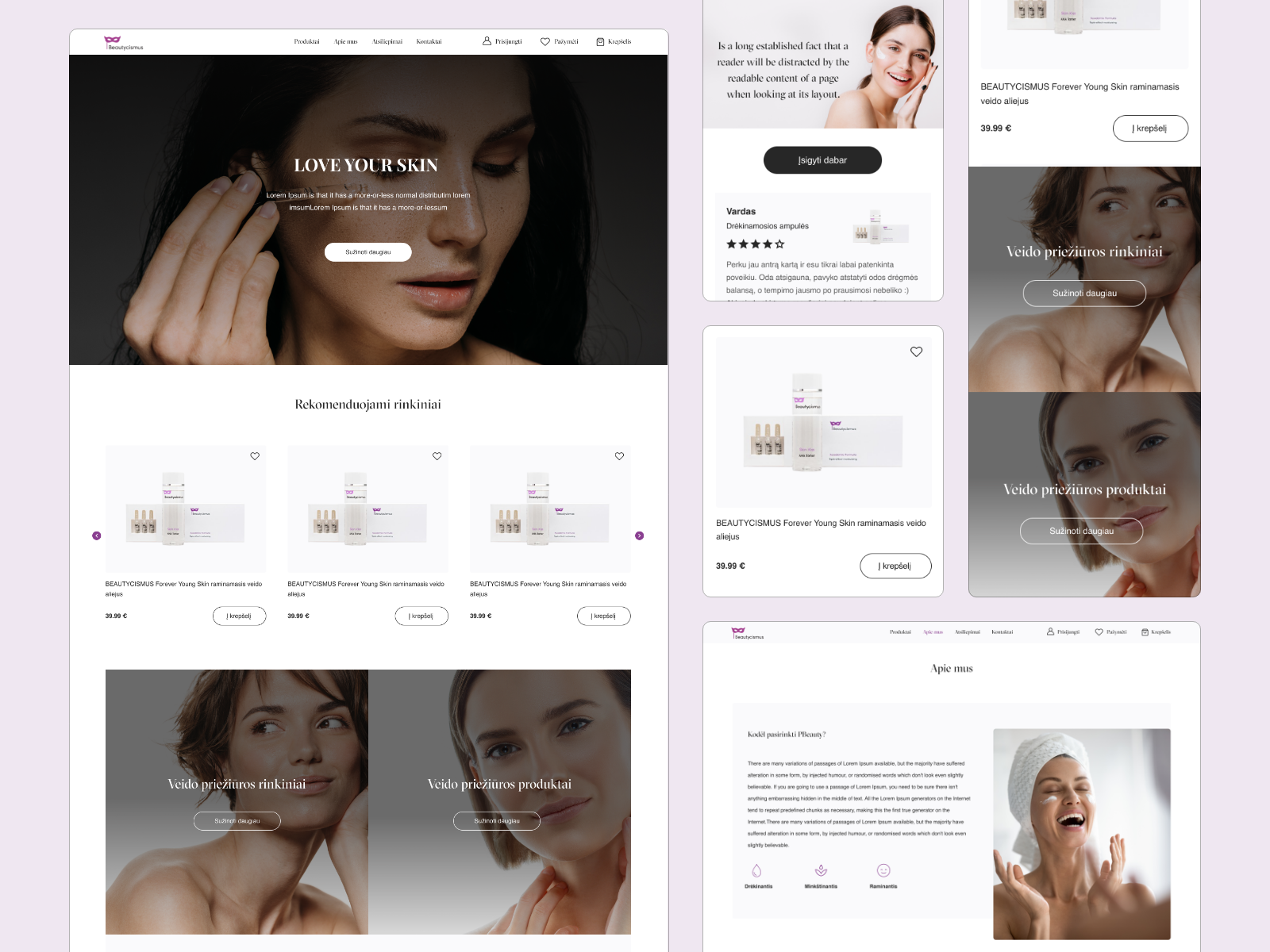 Ui Ux Design For Skincare E-commerce Website By Rekos - Ui Ux 