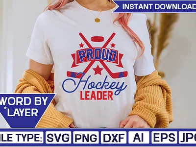 Proud Hockey Leader Svg Cut File cricut cut files