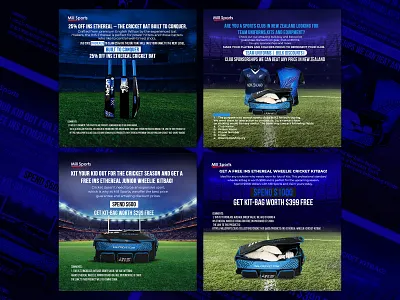 Cricket - Sports Social Media Post Design ads banner bat club cricket design facebook graphic design icc instagram kit bag post print social media social media design sports t20 team teamplate world cup