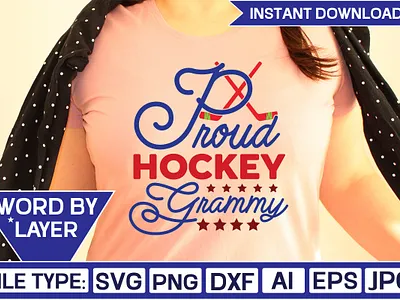 Proud Hockey Grammy Svg Cut File cricut cut files