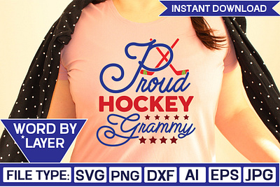 Proud Hockey Grammy Svg Cut File cricut cut files