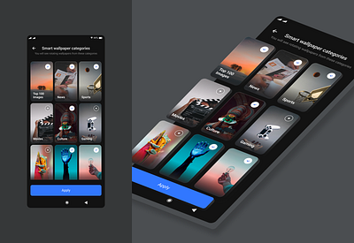 Smart Wallpaper Category Page ui user interface