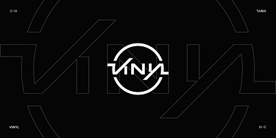 "Vinyl" ambigram ambigram animation art branding design logo logotype mark motion graphics rotate rotation symmetry type type design typography vinyl
