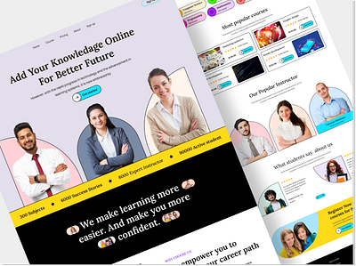 Online course landing page course education website landing page online course ui design web design website