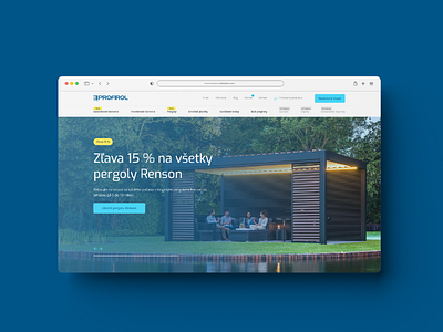 Website Profirol blue branding shading web website