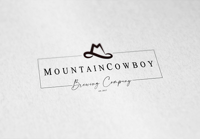 Mountain Cowboy minimalist logo branding fiverr graphic design gym logo vector