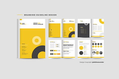 Branding guideline template design adobe indesign agenda document brand branding branding booklet branding guide branding guideline brochure design handout print design