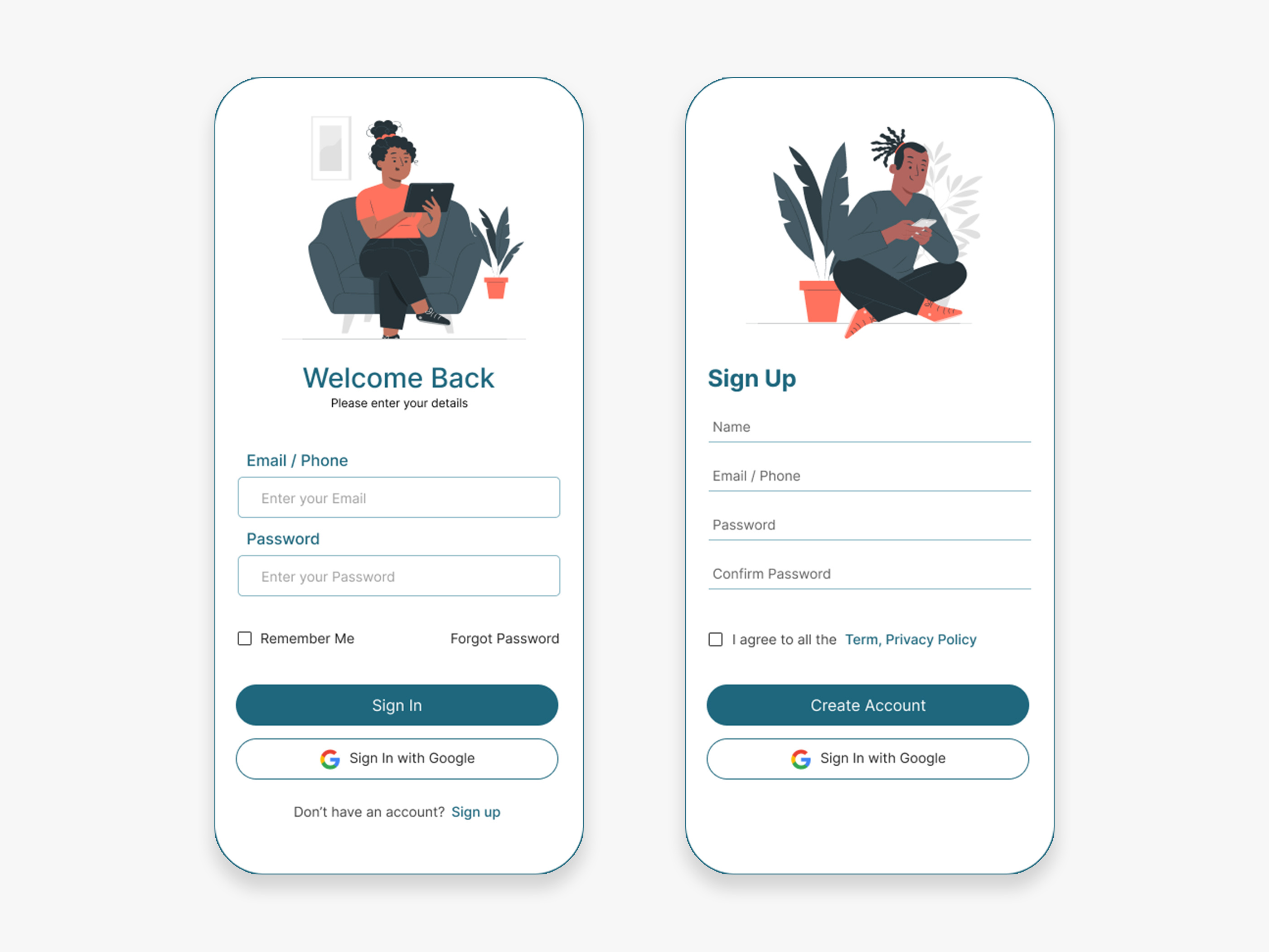 SIGN IN SIGN UP PAGE DESIGN visual data 2