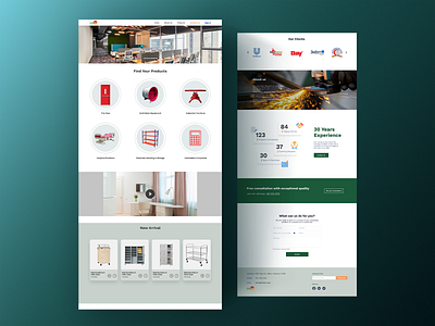 Fire Safety Equipment Website companywebsite design dibbble shot dribbble fire firesafety landingpage minimal ui uidesign uiux ux web webdesign website