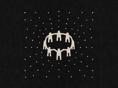 Together under the Stars blockprint brand branding community design font illustration lockup logo logos love peace stars together