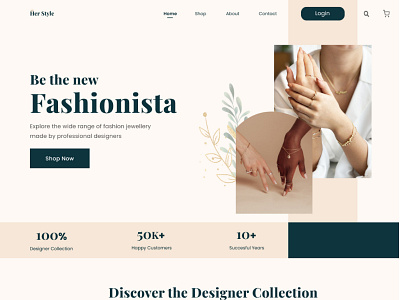 Jewellery website Landing page design appdesign branding design productdesign ui ux webdesign
