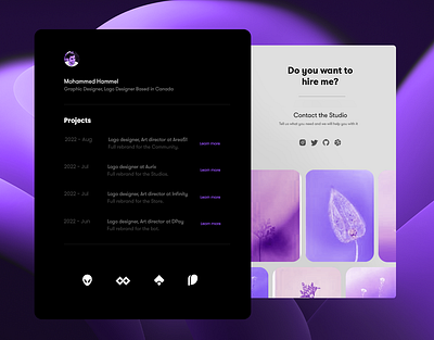 Mo's | Freelancer Portfolio app design portfolio projects