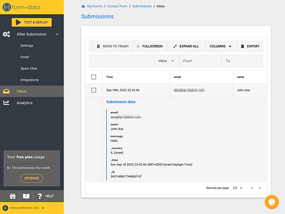 Form-Data inbox app clean ui design forms ui