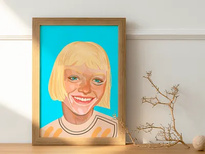 Vector portrait of the girl art artist illustration illustrator portrait vector vector art vector portrait