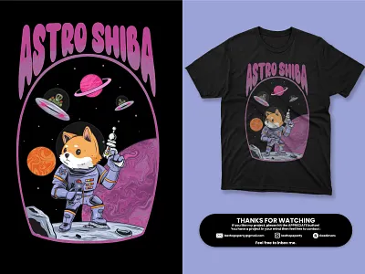 Astro Shiba apparel astronaut cover story design graphic design illustration inu planet shiba space tees tshirt wear