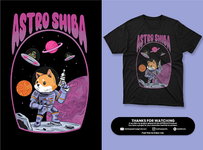 Astro Shiba apparel astronaut cover story design graphic design illustration inu planet shiba space tees tshirt wear