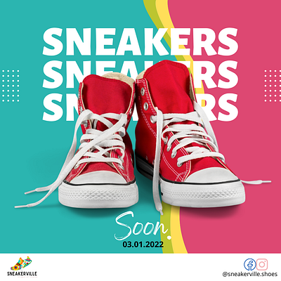 Sneakerville 3d branding graphic design