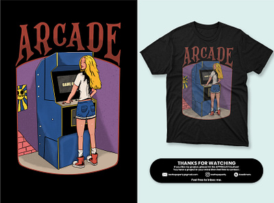 Arcade apparel arcade cover story design game graphic design illustration tees tshirt video game wear