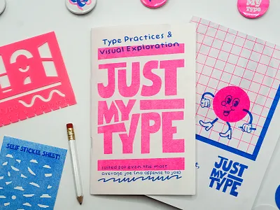 Just My Type – Risograph Typography Zine 3d printing education graphic design illustration practice publicaiton school typography zine