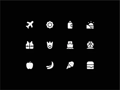 Summer Icons app branding design flat flat design icon icon design icons illustration ui website