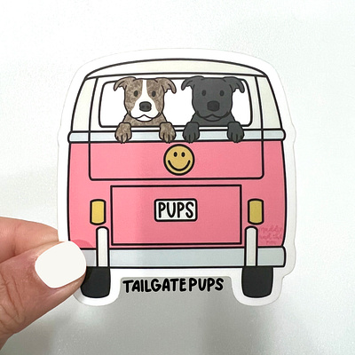 Road Trip Pups dog graphic design illustration illustrator procreate product design