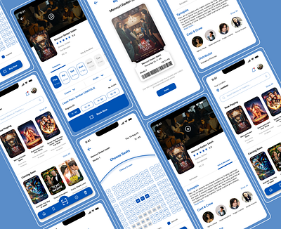 Cinema Ticket App app cinema design figma mobile app movie ticket theme ui ui design user interface