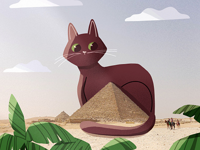 Bastet bastet cat cat art character concept digital art egypt film photography flat design graphic design illustraion photography pyramids