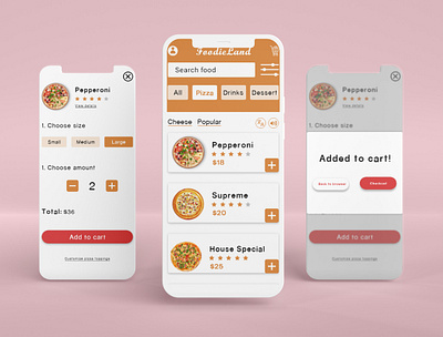 Food App food app graphic design interface ui