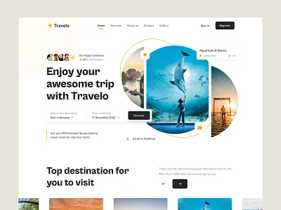 Travel Agency landing page adventure best dribbble designers best dribbble portfolios download elegant figma flight landing page product design top dribbble designers travel travel agency travel agency design travel agency homepage travel agency landing page uxui website