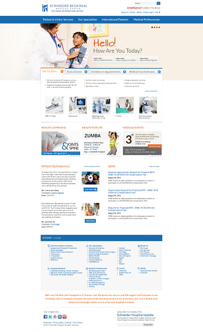 Website design for Hospital Home page UI app branding design graphic design illustration logo ui ux