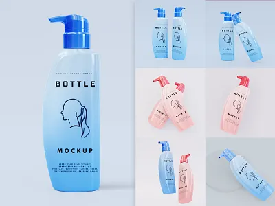 3D Realistic Bottle Soap and Shampoo Mockup bottle mockup bottle packaging branding design gel lotion lotion bottle lotion mockup mockup packaging mockup plastic bottle plastic packaging product mockup product packaging psd shampoo shampoo bottle shampoo mockup shower gel template