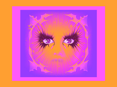 Pretty Little Eyes abstrat beauty design digital art fashion femme gen z graphicdesign illustration linework magenta make up pink portrait sun surreal trippy vector vision woman