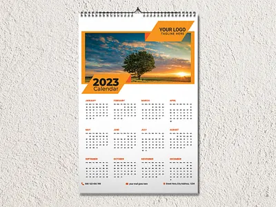 Sun Rises Nature Wall Calendar 2023 adobe adobe illustrator creative emamul hasan graphic design illustration