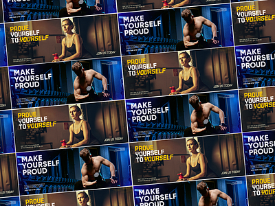 Gym Motivational Web Banner adobe photoshop branding design facebook gym shopify web benner website wix workout