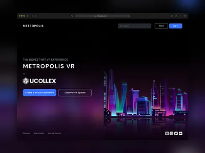 Metropolis VR animation design dubai graphic design illustration kyrgyzstan nft ui uiux ux vr web webdesign website