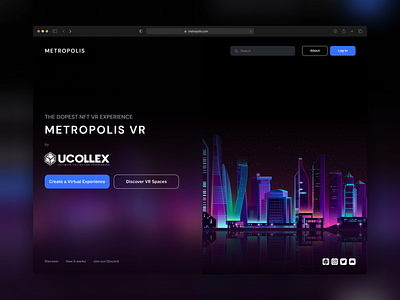 Metropolis VR animation design dubai graphic design illustration kyrgyzstan nft ui uiux ux vr web webdesign website