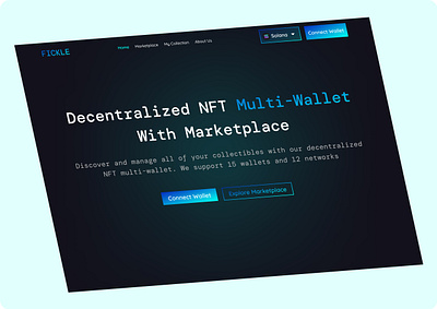 NFT Multi-Wallet Landing Page design interaction design ui uiux ux website