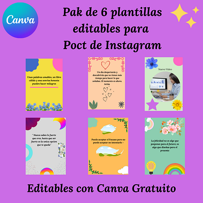 Plantillas para poct de Instagram editables design graphic design