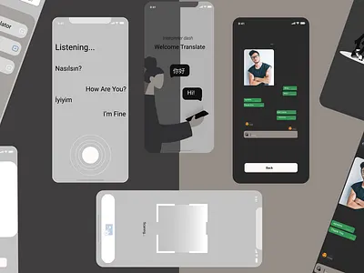 Interpreter dash app branding design graphic design illustration latest logo mobile mockups new project top translator translator app trending typography ui ux vector whatspp