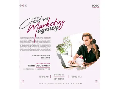 Social media post graphic design