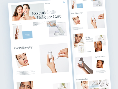 Skincare Products beauty branding care cleandesign cosmetics cream design ecommerce face graphic design hands minimalism pureskin selfcare skin skincare skinproducts soft typography ui