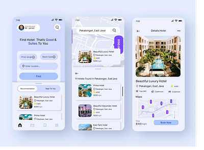 MyHotels - Booking App UI Exploration app application booking bookingapp bookinghotel cutedesign design exploration fyp graphic design hotel hotels illustration like logo mobile popular ui ux viral