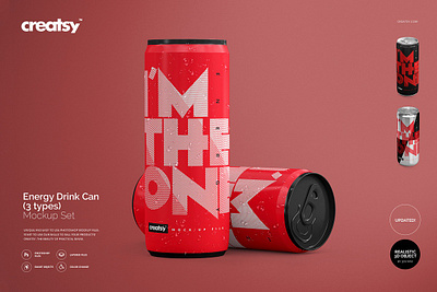 Energy Drink Can Mockup Set creatsy custom customizable design energy drink can mockup set mockups print printable printed printing template