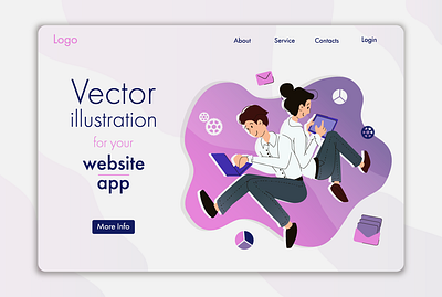 Business illustration for the website business illustration design illustration vector wedsite