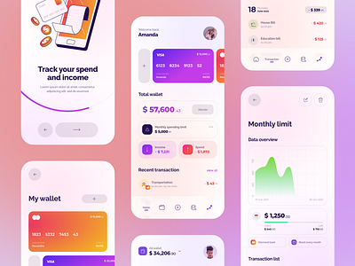 Letify - Money Management App UI Kit app balance bank budget credit economy fund ios limit mobile money price report saving spend transaction ui ui kit ux wallet