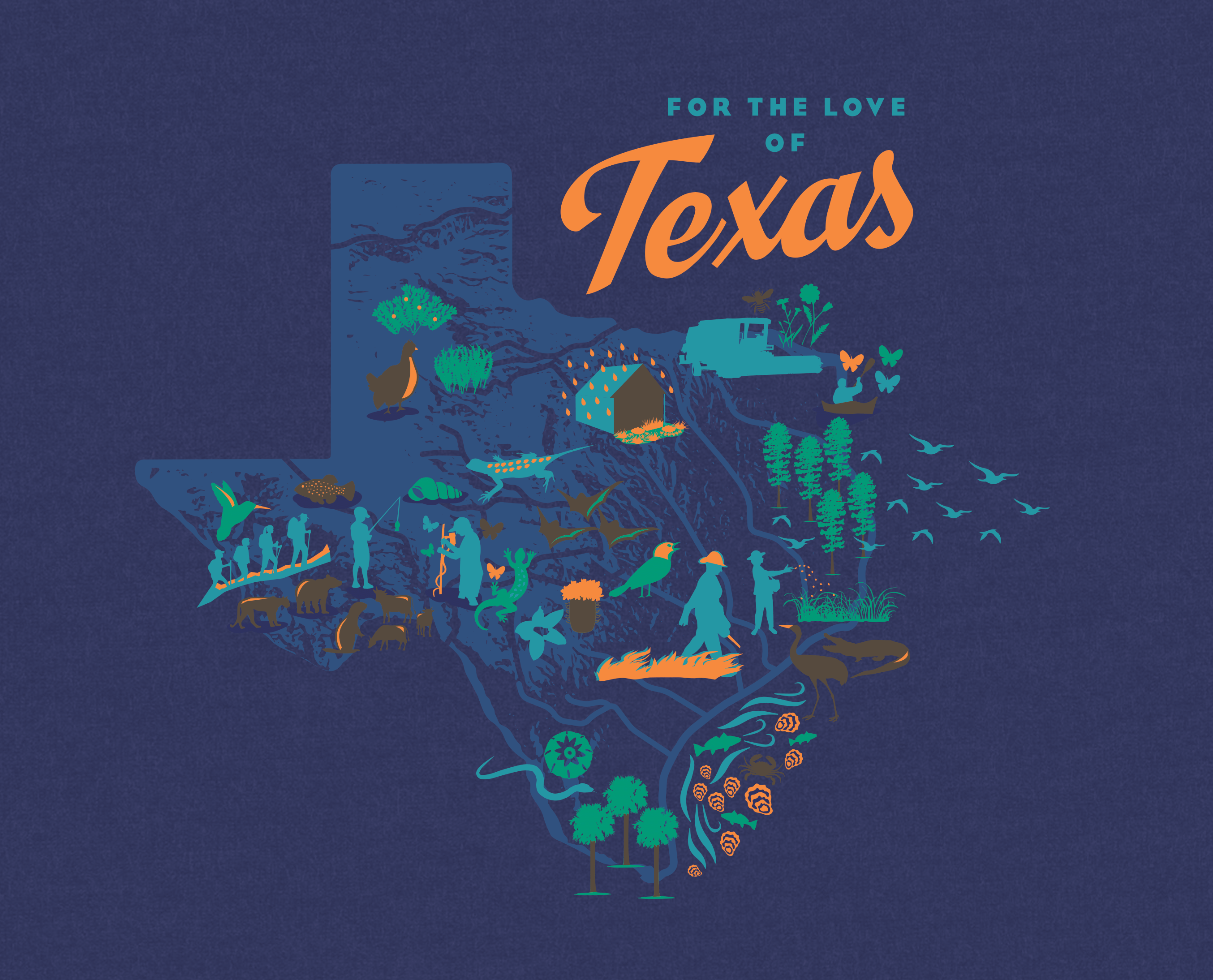 The Nature Conservancy Shirt Design design graphic design illustration nature non profit shirt design texas