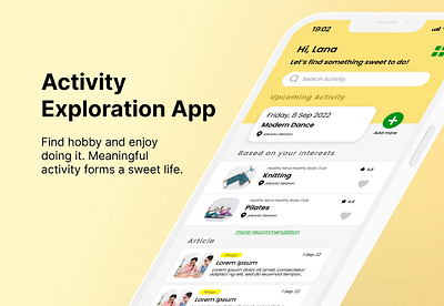 Hobee App Concept activity app concept case study figma hobby passion ui ui design ui ux design ux